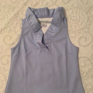 Gretchen Scott Sleeveless Jersey Ruffleneck. Sz Lg. NWOT